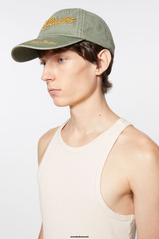Acne Studios Lisätarvikkeet salvian vihreä 0VF2B659 logo korkki