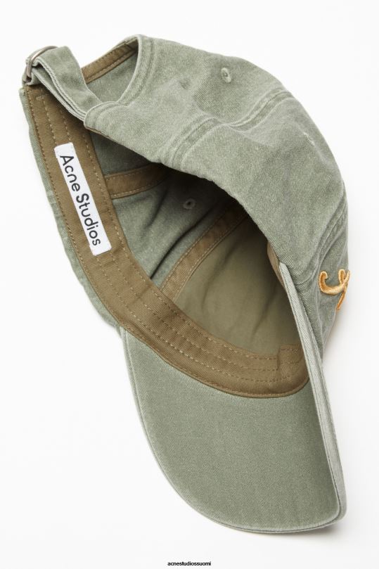 Acne Studios Lisätarvikkeet salvian vihreä 0VF2B659 logo korkki