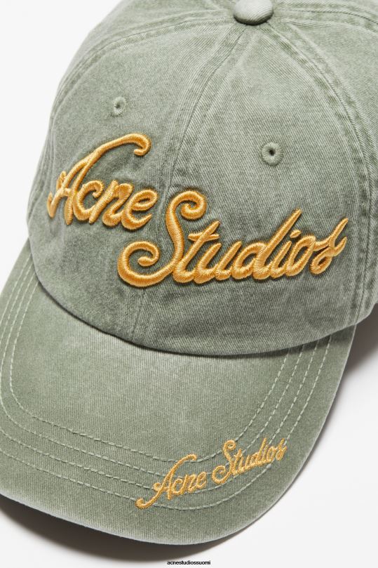 Acne Studios Lisätarvikkeet salvian vihreä 0VF2B659 logo korkki