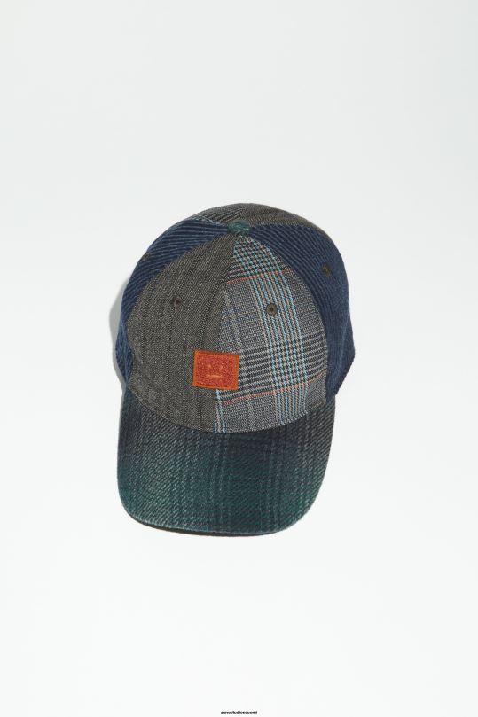 Acne Studios Lisätarvikkeet sinivihreä 0VF2B533 kasvolappukorkki
