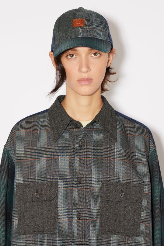 Acne Studios Lisätarvikkeet sinivihreä 0VF2B533 kasvolappukorkki