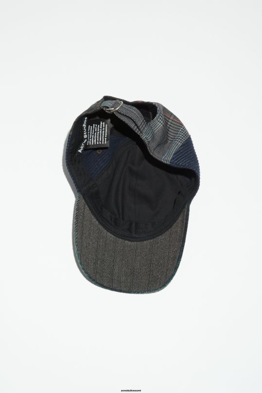 Acne Studios Lisätarvikkeet sinivihreä 0VF2B533 kasvolappukorkki