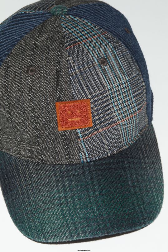 Acne Studios Lisätarvikkeet sinivihreä 0VF2B533 kasvolappukorkki