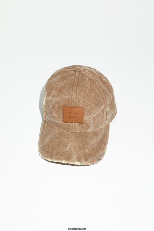 Acne Studios Lisätarvikkeet toffeen ruskea 0VF2B626 nahkainen kasvokorkki