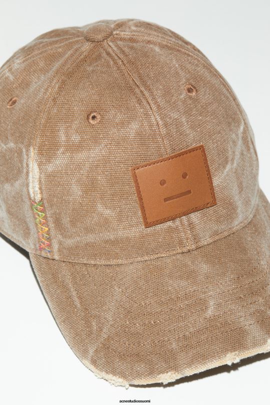 Acne Studios Lisätarvikkeet toffeen ruskea 0VF2B626 nahkainen kasvokorkki