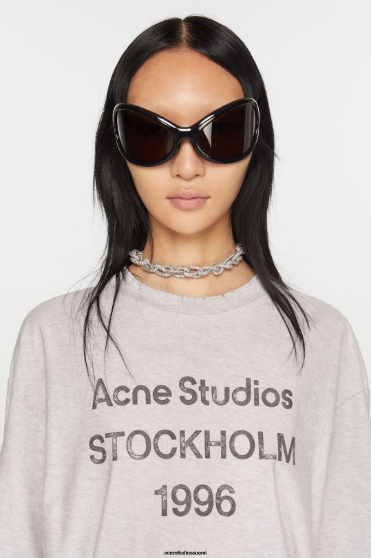 Acne Studios Lisätarvikkeet antiikki hopea 0VF2B647 kristallinauhakaulakoru