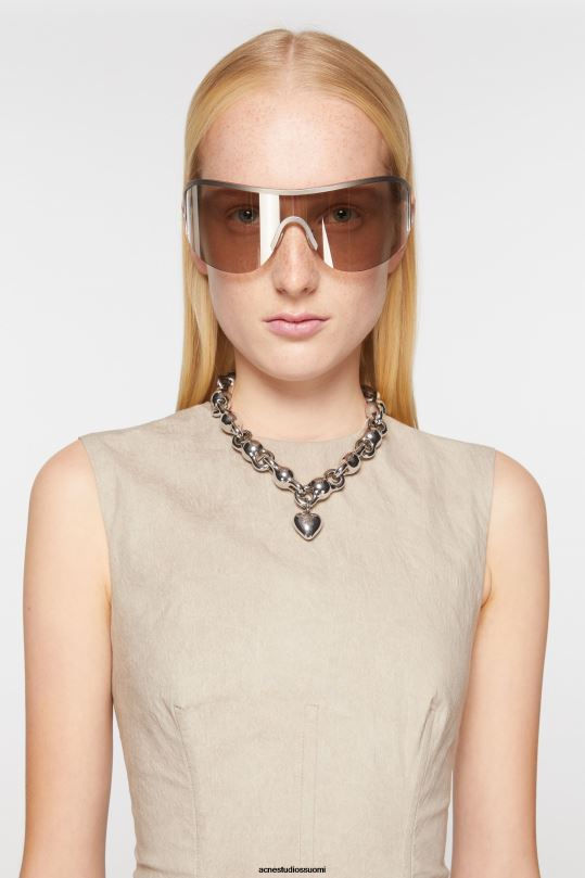 Acne Studios Lisätarvikkeet antiikki hopea 0VF2B650 sydän viehätys kaulakoru