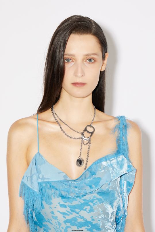 Acne Studios Lisätarvikkeet antiikki hopea 0VF2B656 voi puller kaulakoru kiitotien show