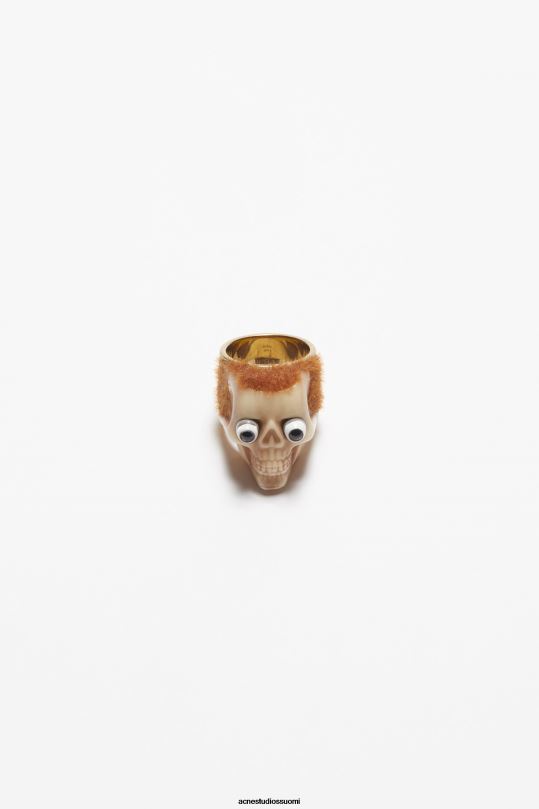Acne Studios Lisätarvikkeet antiikki kulta/ruskea 0VF2B697 kallon rengas