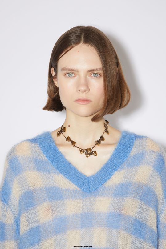 Acne Studios Lisätarvikkeet antiikki kultaa 0VF2B698 monen rusetin kaulakoru