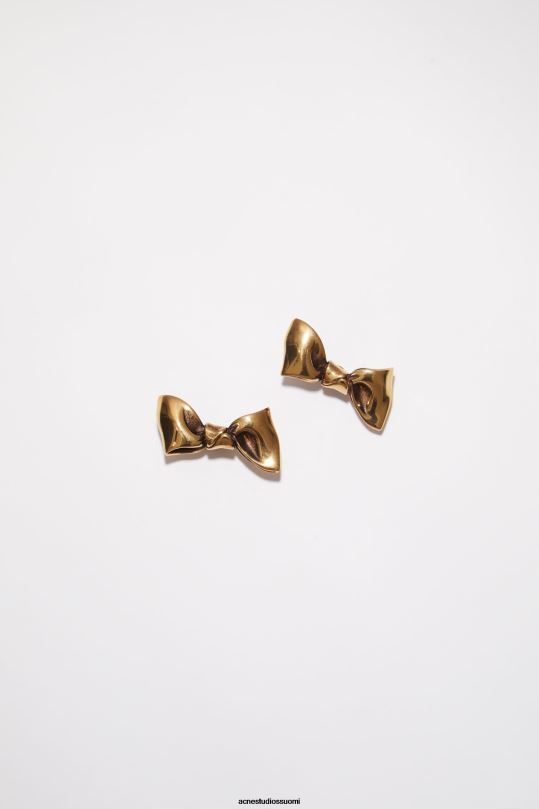 Acne Studios Lisätarvikkeet antiikki kultaa 0VF2B702 rusetti korvakorut