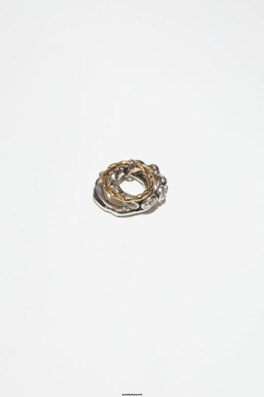Acne Studios Lisätarvikkeet antiikkihopea/antiikkikulta 0VF2B649 trio mix ring