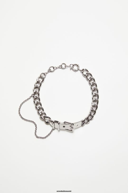 Acne Studios Lisätarvikkeet hopea 0VF2B675 solki ketju kaulakoru