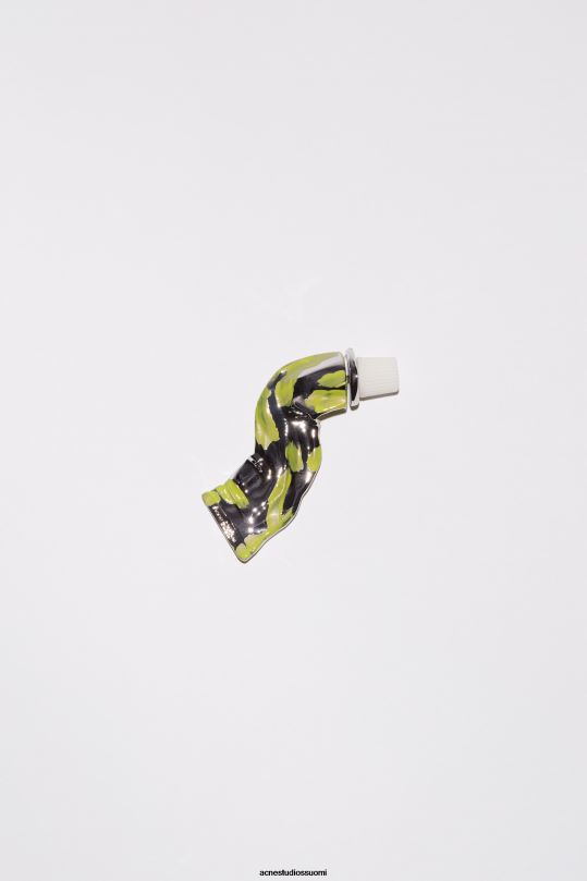 Acne Studios Lisätarvikkeet hopea/keltainen 0VF2B693 maaliputki korvakoru kiitotien show