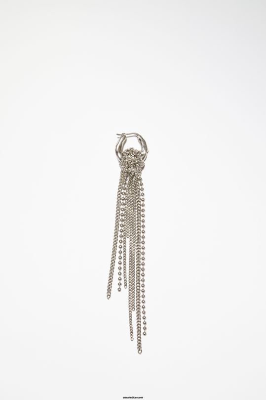 Acne Studios Lisätarvikkeet hopea/vaaleanpunainen 0VF2B682 moniketjuinen korvakoru