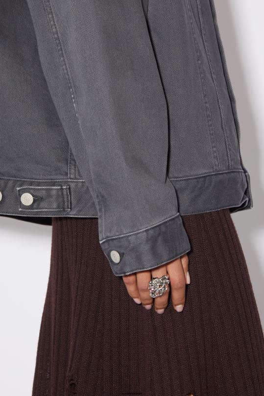 Acne Studios Lisätarvikkeet hopea/vaaleanpunainen 0VF2B692 veistoksellinen kristallirengas