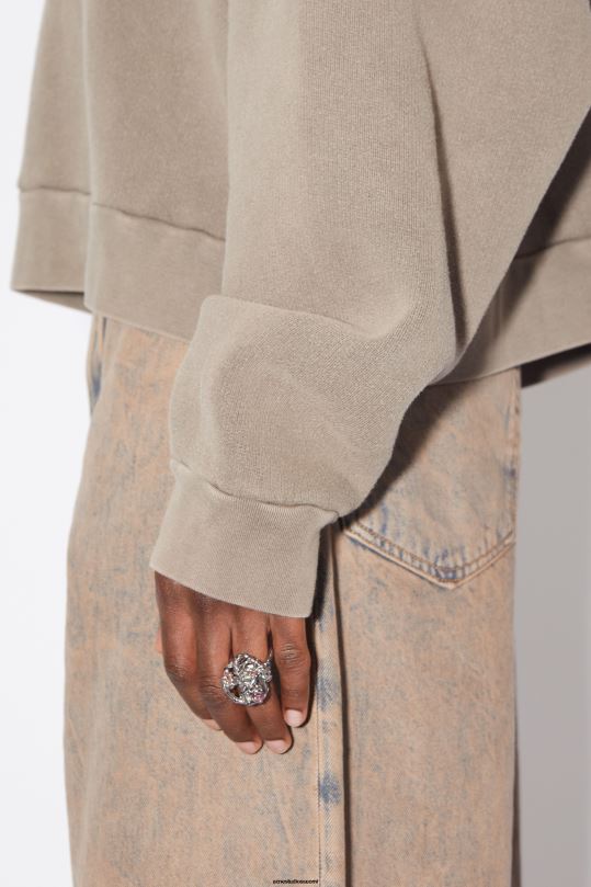 Acne Studios Lisätarvikkeet hopea/vaaleanpunainen 0VF2B692 veistoksellinen kristallirengas