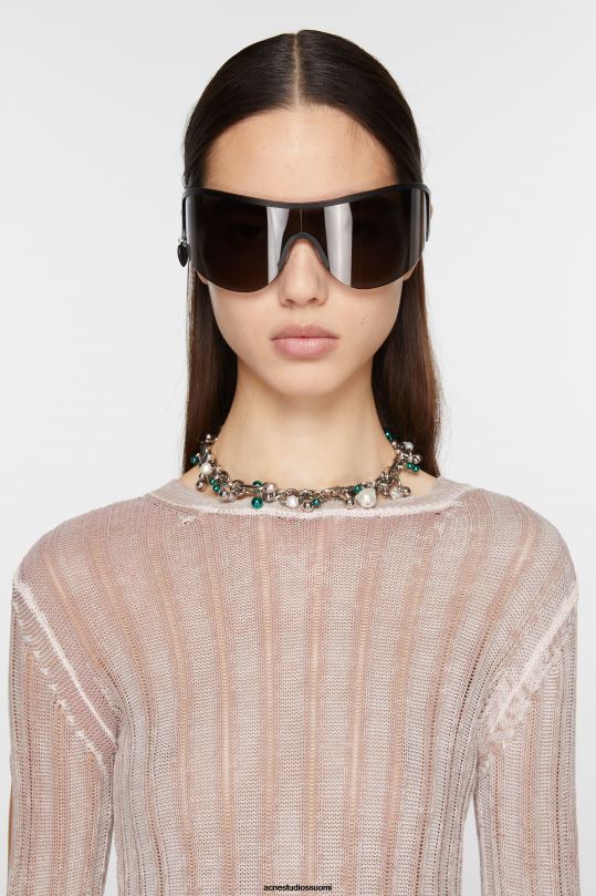 Acne Studios Lisätarvikkeet hopea/vihreä 0VF2B679 monipuolinen kaulakoru