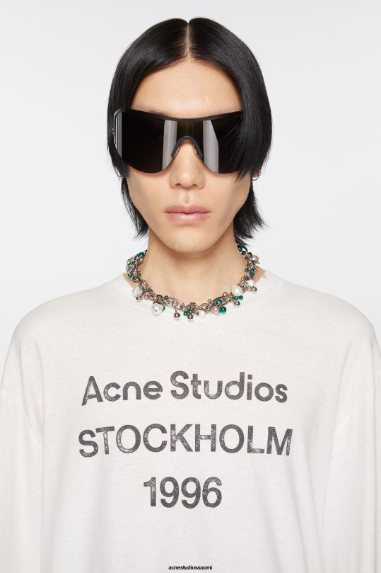 Acne Studios Lisätarvikkeet hopea/vihreä 0VF2B679 monipuolinen kaulakoru