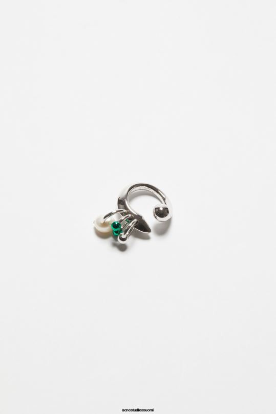 Acne Studios Lisätarvikkeet hopea/vihreä 0VF2B680 multi charm sormus