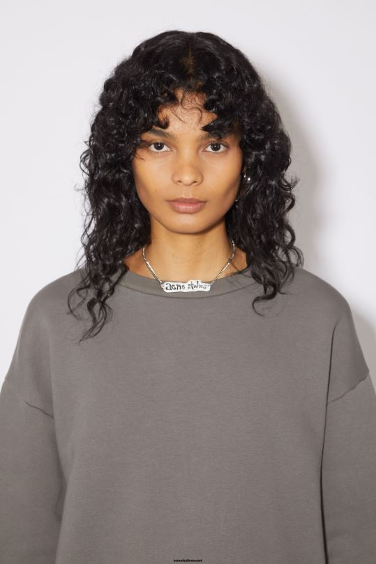 Acne Studios Lisätarvikkeet hopeanharmaa 0VF2B683 logomerkki kaulakoru