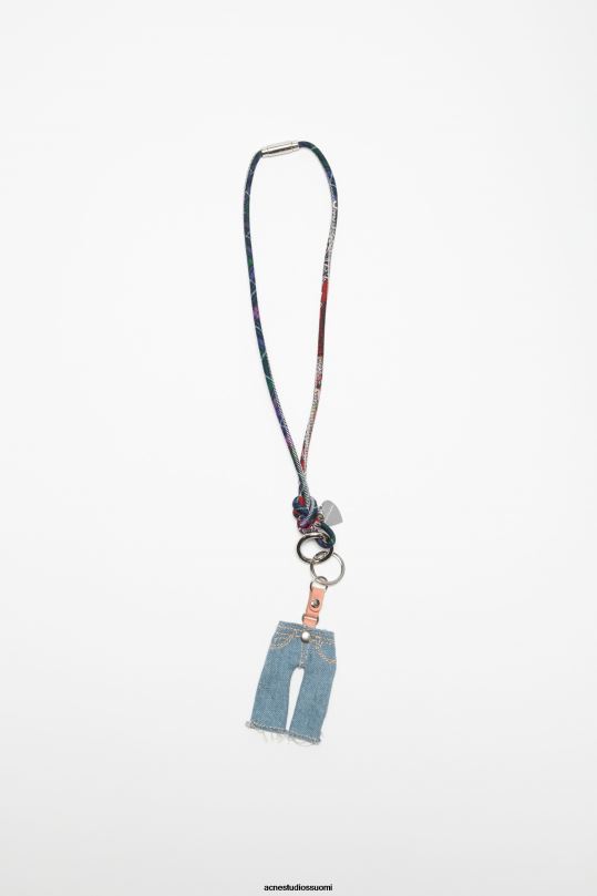Acne Studios Lisätarvikkeet vaaleansininen 0VF2B759 denim charmia avaimenperä