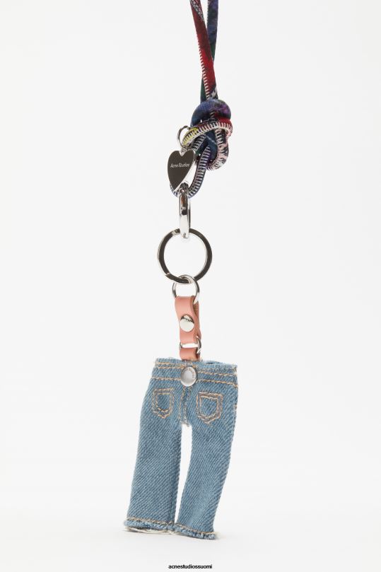 Acne Studios Lisätarvikkeet vaaleansininen 0VF2B759 denim charmia avaimenperä
