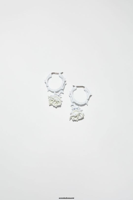 Acne Studios Lisätarvikkeet valkoinen 0VF2B827 ruusut korvakorut