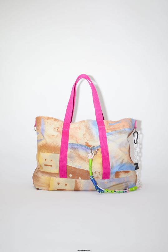 Acne Studios Lisätarvikkeet beige/multi 0VF2B789 kassi