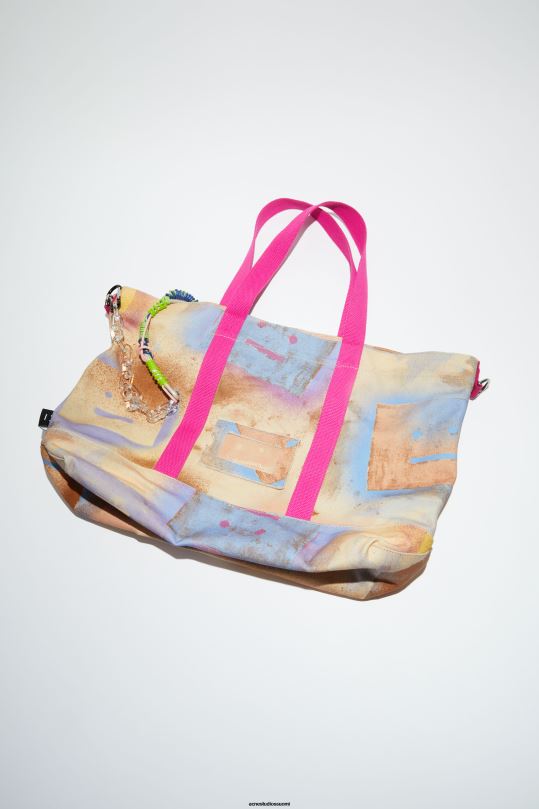 Acne Studios Lisätarvikkeet beige/multi 0VF2B789 kassi