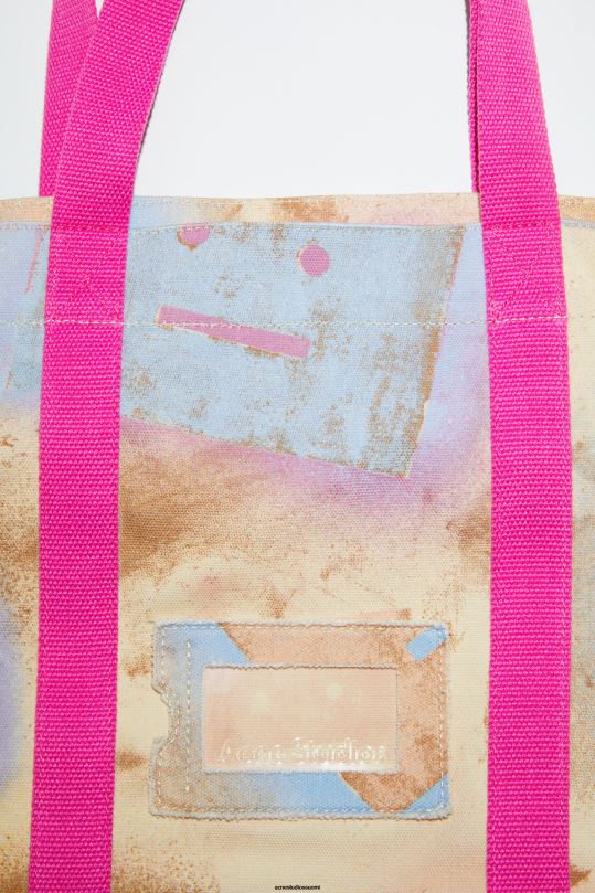 Acne Studios Lisätarvikkeet beige/multi 0VF2B789 kassi