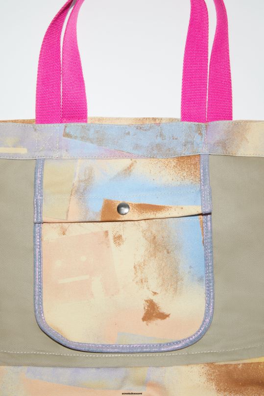 Acne Studios Lisätarvikkeet beige/multi 0VF2B789 kassi