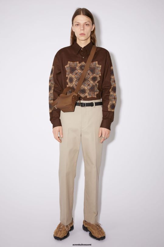 Acne Studios Lisätarvikkeet kamelin ruskea 0VF2B719 musubi mikrolaukku