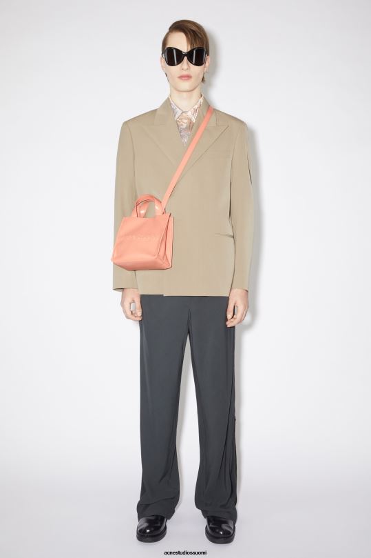 Acne Studios Lisätarvikkeet lohen pinkki 0VF2B864 logolla varustettu mini olkalaukku