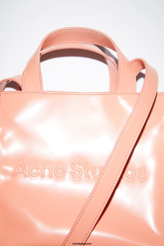 Acne Studios Lisätarvikkeet lohen pinkki 0VF2B864 logolla varustettu mini olkalaukku