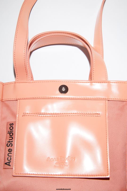 Acne Studios Lisätarvikkeet lohen pinkki 0VF2B864 logolla varustettu mini olkalaukku