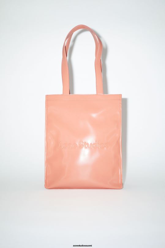 Acne Studios Lisätarvikkeet lohen pinkki 0VF2B867 logolla varustettu olkalaukku