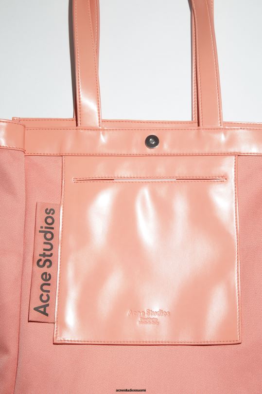 Acne Studios Lisätarvikkeet lohen pinkki 0VF2B867 logolla varustettu olkalaukku