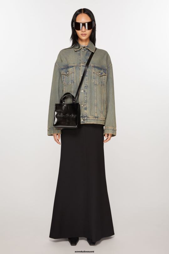 Acne Studios Lisätarvikkeet musta 0VF2B495 logolla varustettu mini olkalaukku