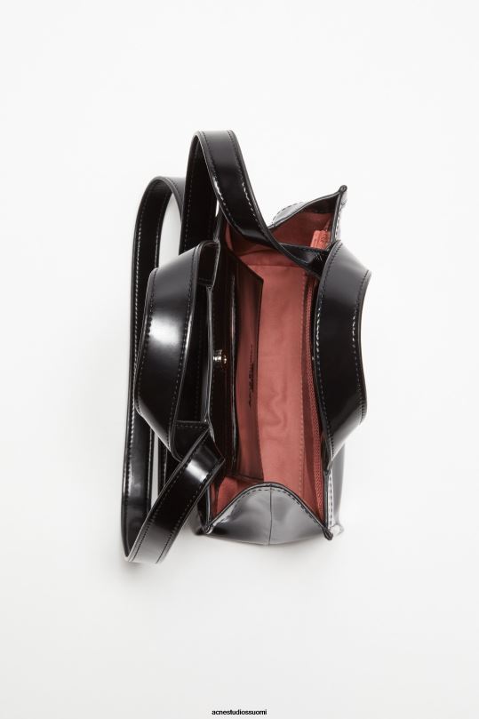 Acne Studios Lisätarvikkeet musta 0VF2B495 logolla varustettu mini olkalaukku