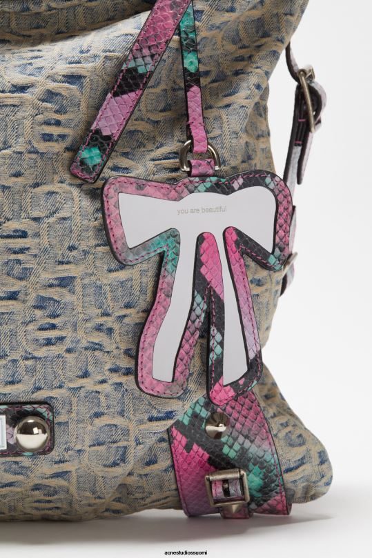 Acne Studios Lisätarvikkeet vaaleansininen/vaaleanpunainen 0VF2B761 kassi