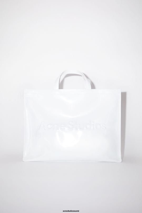 Acne Studios Lisätarvikkeet valkoinen 0VF2B829 logolla varustettu olkalaukku