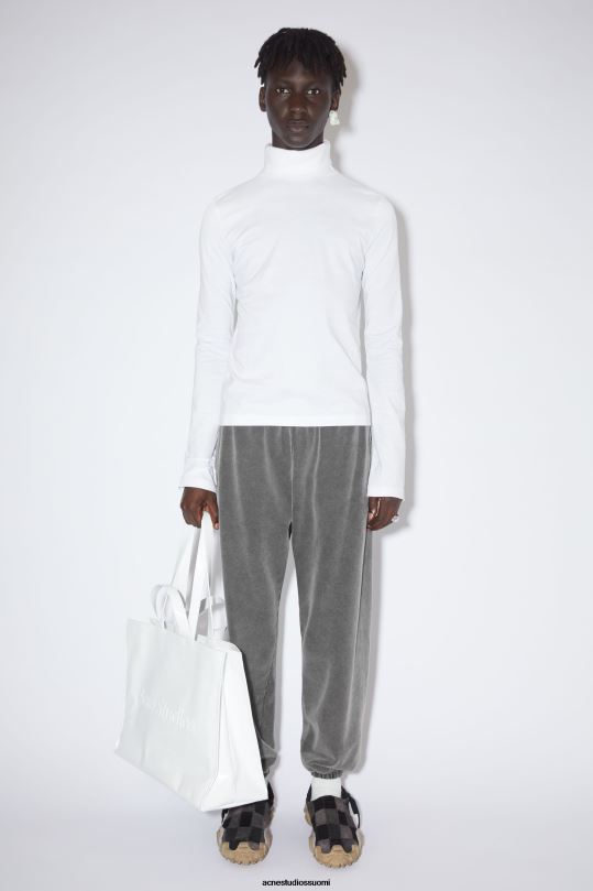 Acne Studios Lisätarvikkeet valkoinen 0VF2B829 logolla varustettu olkalaukku