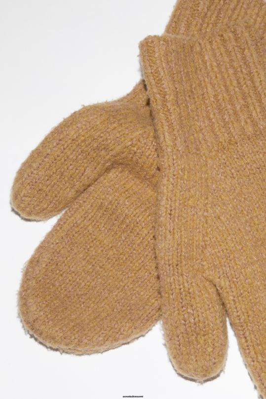 Acne Studios Lisätarvikkeet kamelin ruskea 0VF2B728 villasekoitetta käsineet