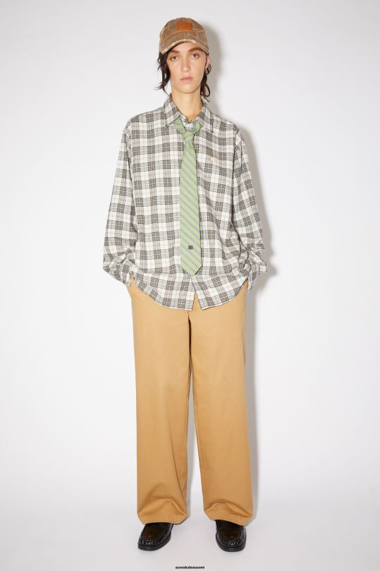 Acne Studios Lisätarvikkeet kirkkaan vihreä/tummanvihreä 0VF2B599 micro face logo solmio