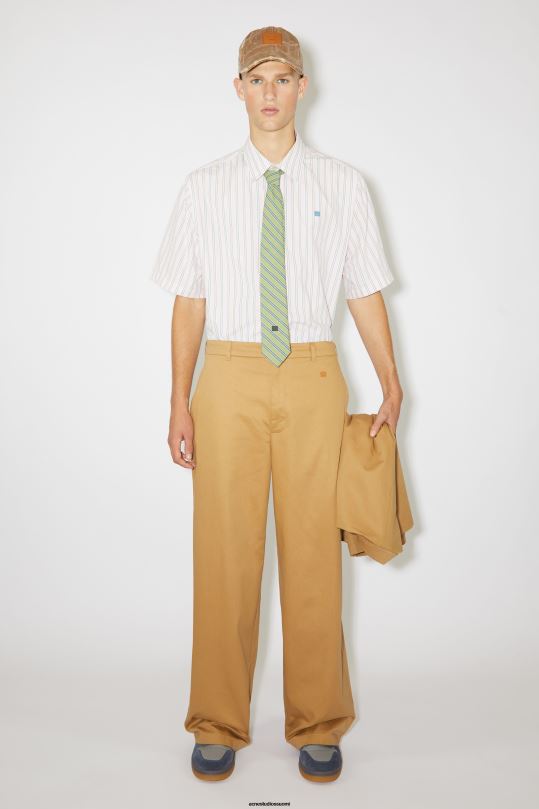Acne Studios Lisätarvikkeet kirkkaan vihreä/tummanvihreä 0VF2B599 micro face logo solmio
