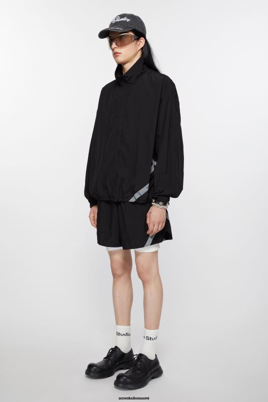 Acne Studios Lisätarvikkeet valkoinen musta 0VF2B807 puuvillaiset logosukat - 3 kpl