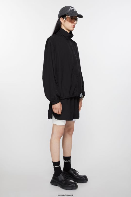 Acne Studios Lisätarvikkeet valkoinen musta 0VF2B807 puuvillaiset logosukat - 3 kpl