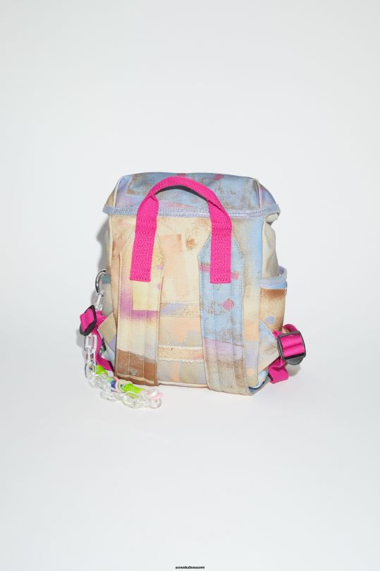 Acne Studios Lisätarvikkeet beige/multi 0VF2B790 mini reppu