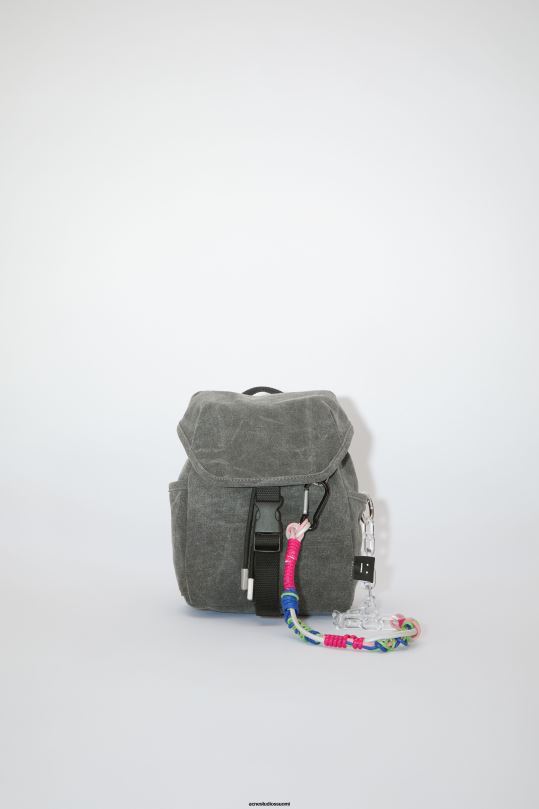 Acne Studios Lisätarvikkeet hiilen harmaa 0VF2B584 mini reppu
